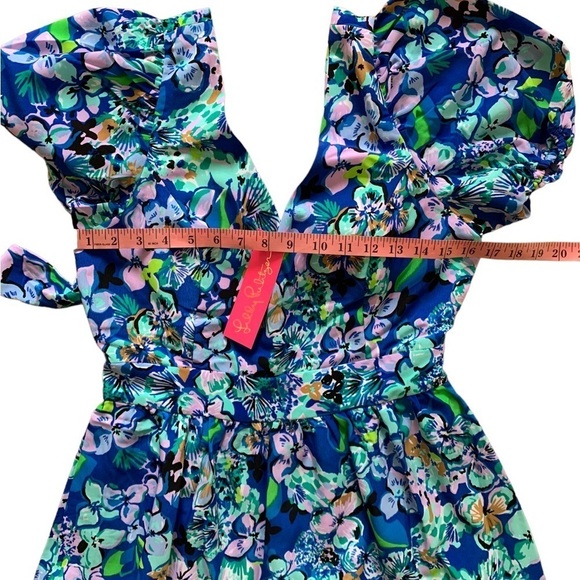 LILLY PULITZER 6 Blue Tiered midi dress Grace in Blue Grotto Twilight Tr… - Picture 14 of 14